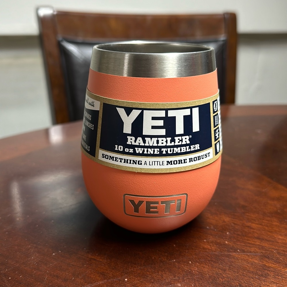 10oz yeti wine rambler - coral (no lid)